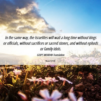 Picture 06 - Hosea 3:4 GW - In the same way, the Israelites will wait a long - Bible Verse Picture
