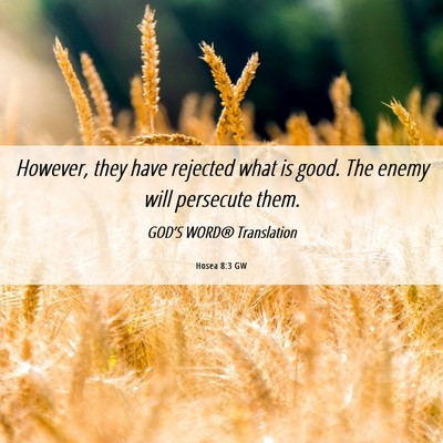Picture 06 - Hosea 8:3 GW - However, they have rejected what is good. The - Bible Verse Picture