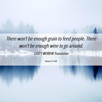 Picture 06 - Hosea 9:2 GW - There won’t be enough grain to feed people. - Bible Verse Picture