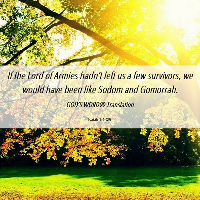 Picture 06 - Isaiah 1:9 GW - If the Lord of Armies hadn’t left us a few - Bible Verse Picture