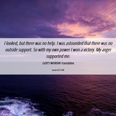 Picture 06 - Isaiah 63:5 GW - I looked, but there was no help. I was astounded - Bible Verse Picture