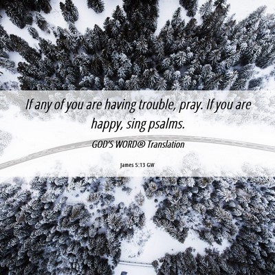 Picture 06 - James 5:13 GW - If any of you are having trouble, pray. If you - Bible Verse Picture