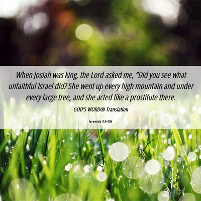 Picture 06 - Jeremiah 3:6 GW - When Josiah was king, the Lord asked me, “Did - Bible Verse Picture