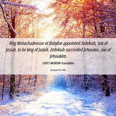 Picture 06 - Jeremiah 37:1 GW - King Nebuchadnezzar of Babylon appointed - Bible Verse Picture