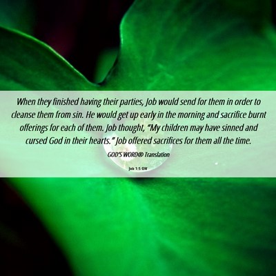 Picture 06 - Job 1:5 GW - When they finished having their parties, Job - Bible Verse Picture
