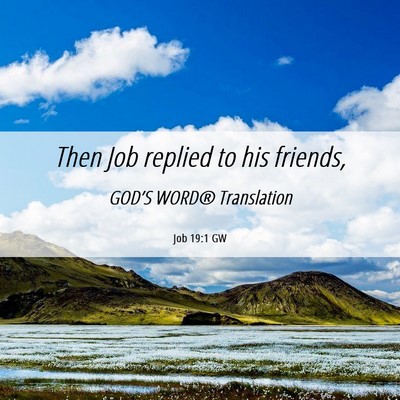 Picture 06 - Job 19:1 GW - Then Job replied to his - Bible Verse Picture