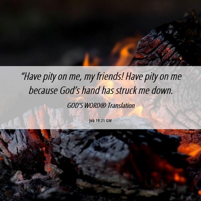 Picture 06 - Job 19:21 GW - “Have pity on me, my friends! Have pity on me - Bible Verse Picture