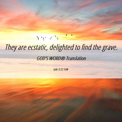 Picture 06 - Job 3:22 GW - They are ecstatic, delighted to find the - Bible Verse Picture