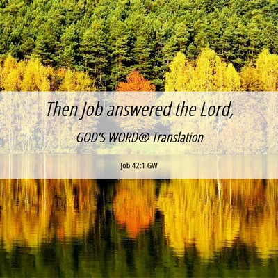 Picture 06 - Job 42:1 GW - Then Job answered the - Bible Verse Picture