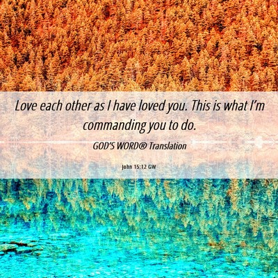 Picture 06 - John 15:12 GW - Love each other as I have loved you. This is what - Bible Verse Picture