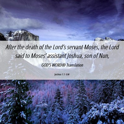 Picture 06 - Joshua 1:1 GW - After the death of the Lord’s servant Moses, - Bible Verse Picture