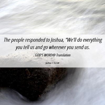 Picture 06 - Joshua 1:16 GW - The people responded to Joshua, “We’ll do - Bible Verse Picture