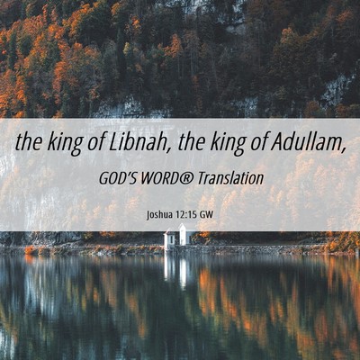 Picture 06 - Joshua 12:15 GW - the king of Libnah, the king of - Bible Verse Picture