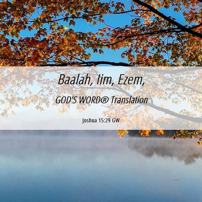 Picture 06 - Joshua 15:29 GW - Baalah, Iim, - Bible Verse Picture
