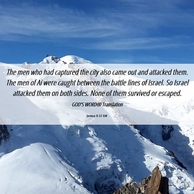 Picture 06 - Joshua 8:22 GW - The men who had captured the city also came out - Bible Verse Picture