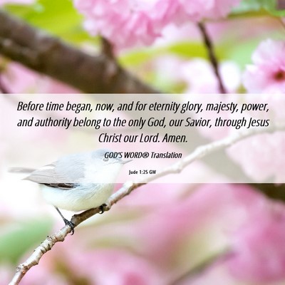 Picture 06 - Jude 1:25 GW - Before time began, now, and for eternity glory, - Bible Verse Picture