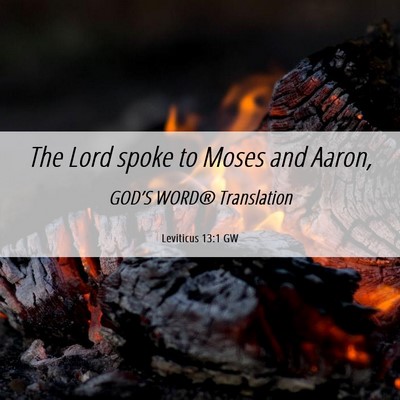 Picture 06 - Leviticus 13:1 GW - The Lord spoke to Moses and - Bible Verse Picture