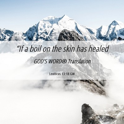 Picture 06 - Leviticus 13:18 GW - “If a boil on the skin has - Bible Verse Picture