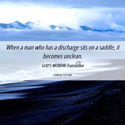 Picture 06 - Leviticus 15:9 GW - When a man who has a discharge sits on a saddle, - Bible Verse Picture