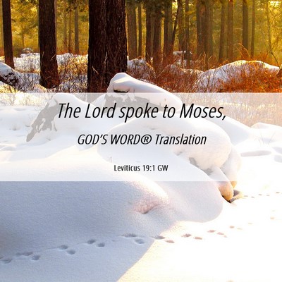 Picture 06 - Leviticus 19:1 GW - The Lord spoke to - Bible Verse Picture