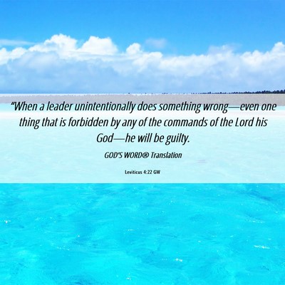 Picture 06 - Leviticus 4:22 GW - “When a leader unintentionally does something - Bible Verse Picture