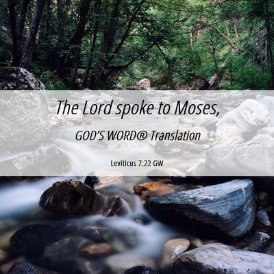 Picture 06 - Leviticus 7:22 GW - The Lord spoke to - Bible Verse Picture