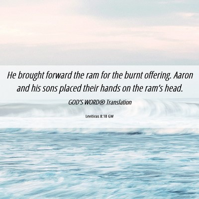 Picture 06 - Leviticus 8:18 GW - He brought forward the ram for the burnt - Bible Verse Picture