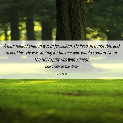 Picture 06 - Luke 2:25 GW - A man named Simeon was in Jerusalem. He lived an - Bible Verse Picture