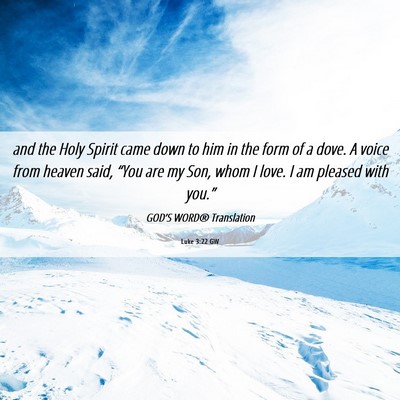Picture 06 - Luke 3:22 GW - and the Holy Spirit came down to him in the form - Bible Verse Picture