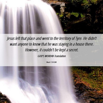 Picture 06 - Mark 7:24 GW - Jesus left that place and went to the territory - Bible Verse Picture