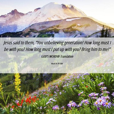 Picture 06 - Mark 9:19 GW - Jesus said to them, “You unbelieving - Bible Verse Picture