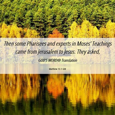 Picture 06 - Matthew 15:1 GW - Then some Pharisees and experts in Moses’ - Bible Verse Picture