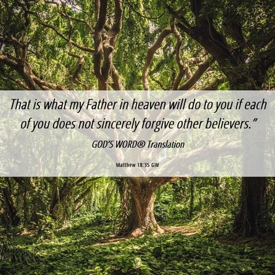 Picture 06 - Matthew 18:35 GW - That is what my Father in heaven will do to you - Bible Verse Picture