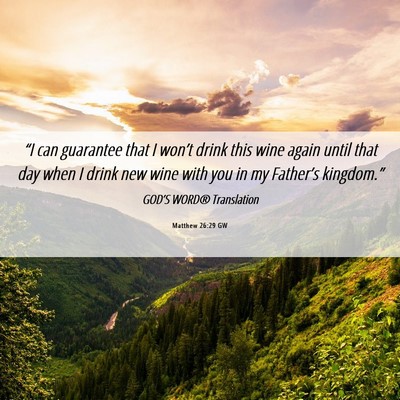 Picture 06 - Matthew 26:29 GW - “I can guarantee that I won’t drink this wine - Bible Verse Picture