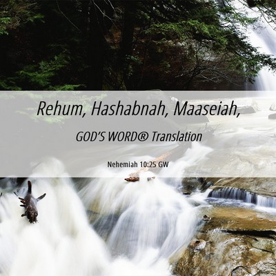 Picture 06 - Nehemiah 10:25 GW - Rehum, Hashabnah, - Bible Verse Picture
