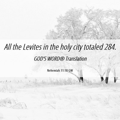 Picture 06 - Nehemiah 11:18 GW - All the Levites in the holy city totaled - Bible Verse Picture