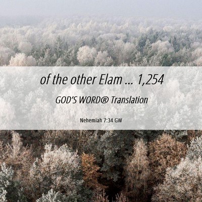 Picture 06 - Nehemiah 7:34 GW - of the other Elam … - Bible Verse Picture