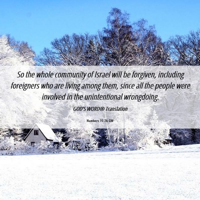 Picture 06 - Numbers 15:26 GW - So the whole community of Israel will be - Bible Verse Picture