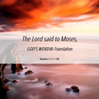 Picture 06 - Numbers 17:1 GW - The Lord said to - Bible Verse Picture