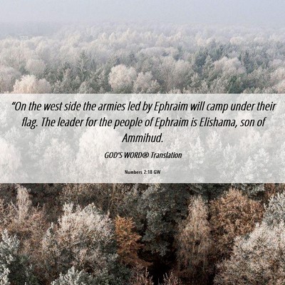 Picture 06 - Numbers 2:18 GW - “On the west side the armies led by Ephraim - Bible Verse Picture