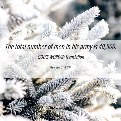 Picture 06 - Numbers 2:19 GW - The total number of men in his army is - Bible Verse Picture