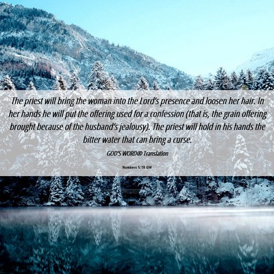 Picture 06 - Numbers 5:18 GW - The priest will bring the woman into the Lord’s - Bible Verse Picture