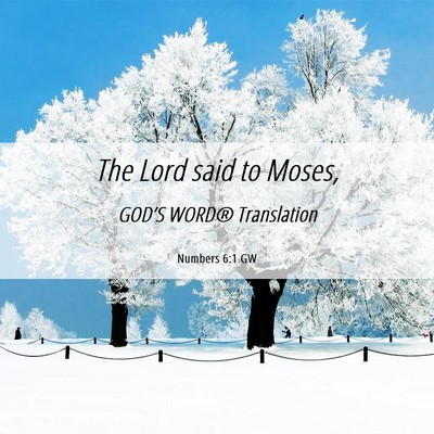 Picture 06 - Numbers 6:1 GW - The Lord said to - Bible Verse Picture