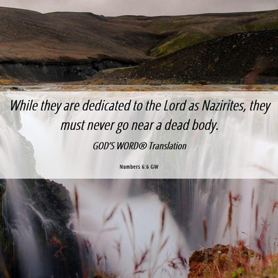 Picture 06 - Numbers 6:6 GW - While they are dedicated to the Lord as - Bible Verse Picture