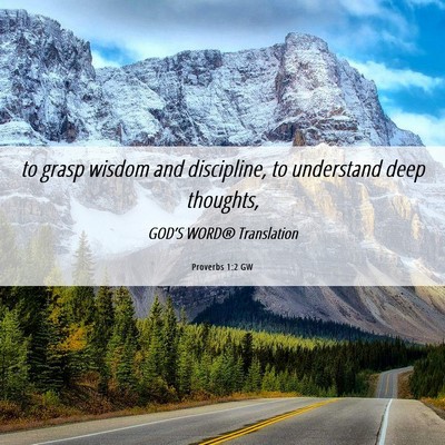 Picture 06 - Proverbs 1:2 GW - to grasp wisdom and discipline, to understand - Bible Verse Picture