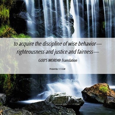 Picture 06 - Proverbs 1:3 GW - to acquire the discipline of wise behavior— - Bible Verse Picture