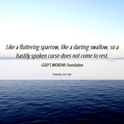 Picture 06 - Proverbs 26:2 GW - Like a fluttering sparrow, like a darting - Bible Verse Picture