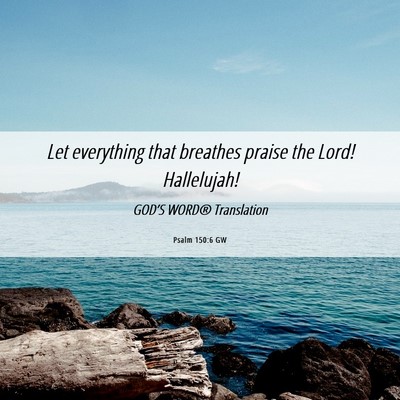 Picture 06 - Psalm 150:6 GW - Let everything that breathes praise the Lord! - Bible Verse Picture