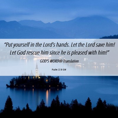 Picture 06 - Psalm 22:8 GW - “Put yourself in the Lord’s hands. Let the - Bible Verse Picture