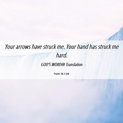 Picture 06 - Psalm 38:2 GW - Your arrows have struck me. Your hand has struck - Bible Verse Picture